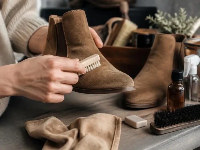 Profesjonalna renowacja zamszowego obuwia w domowym zaciszu
