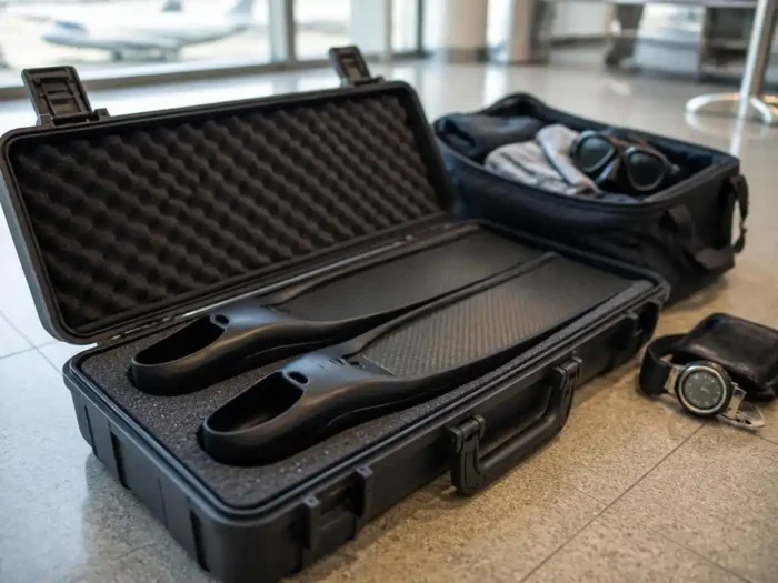 Transport płetw długich w samolocie bez ryzyka uszkodzeń