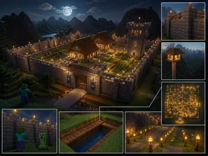 Jak zabezpieczyć bazę przed mobami w grze Minecraft