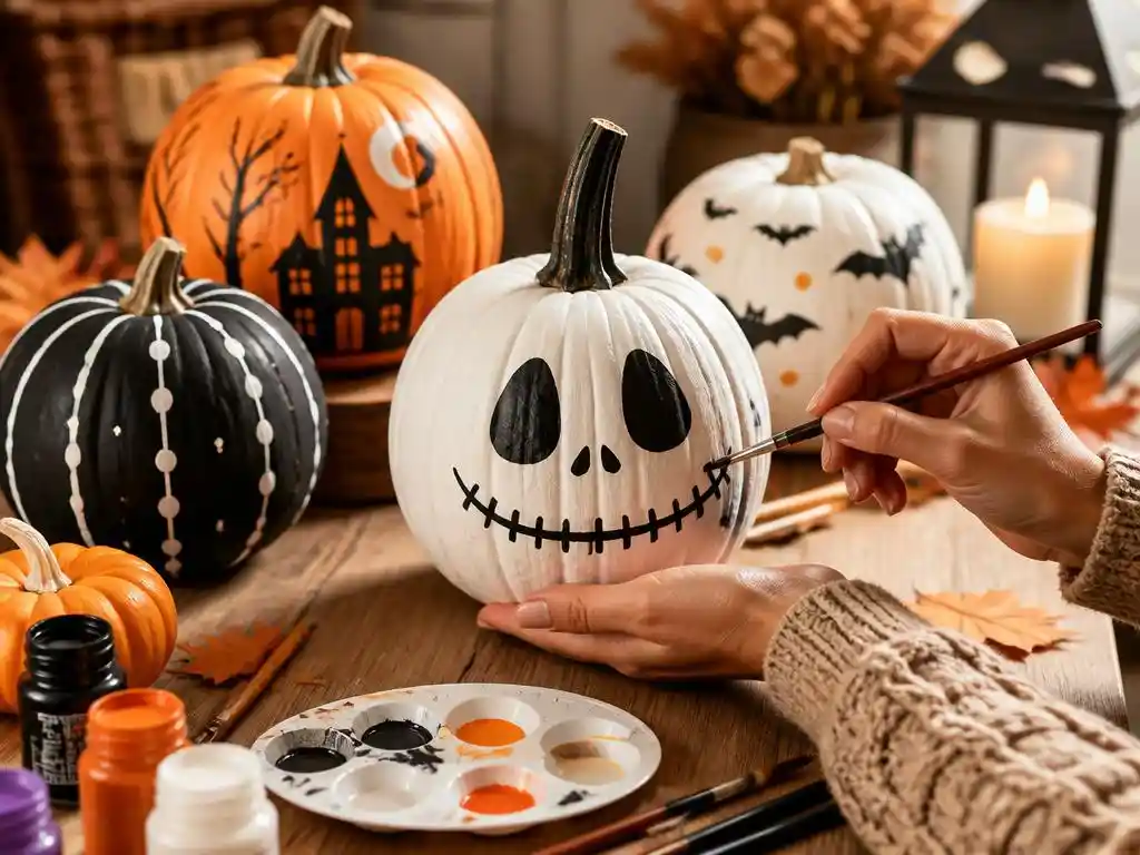Sztuka malowania dyń na Halloween bez użycia noża